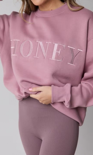 Sweatshirt honey i rosa